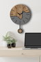 Wallity Reloj de Pared Decorativo Nogal y Gris